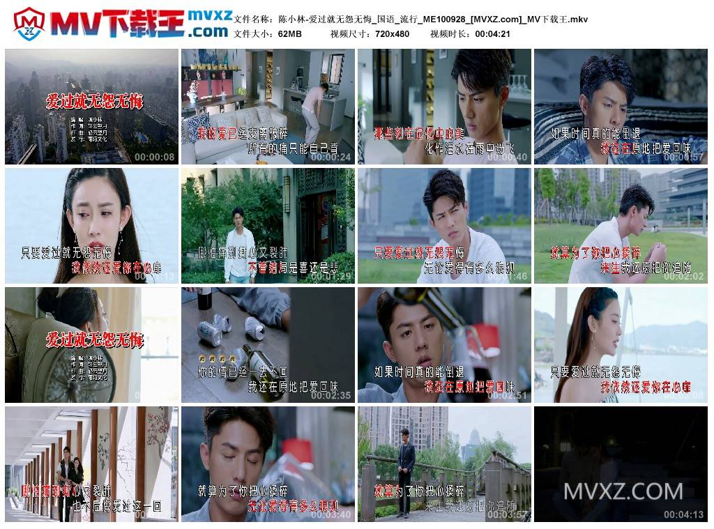 陈小林-爱过就无怨无悔_国语_流行_ME100928